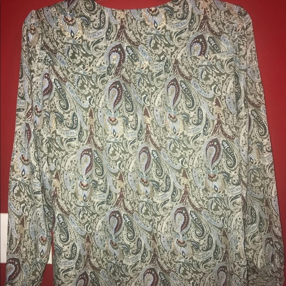 Vintage style light draw string long Blouse Large - Picture 4 of 7